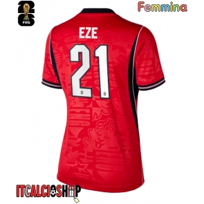Inghilterra Eberechi Eze #21 Seconda Maglia Femmina Mondiali 2026 Manica Corta